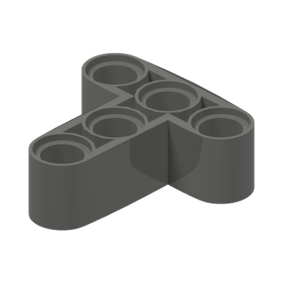 T-BEAM 3X3 W/HOLE Ø4.8 · Dark Stone Grey (réf. BrickLink Dark Bluish Gray)