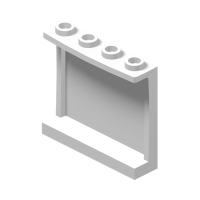WALL ELEMENT 1X4X3, ABS · LEGO 4558208 (réf. BrickLink 60581) · White (réf. BrickLink White)