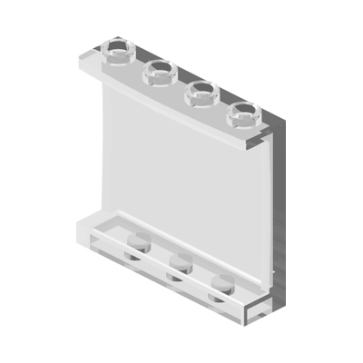 WALL ELEMENT 1X4X3 · Transparent (réf. BrickLink Trans-Clear)
