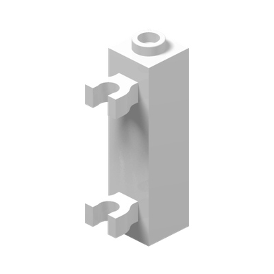 BRICK 1X1X3 W. 2 GRIP · LEGO 6320355 (réf. BrickLink 60583b) · White (réf. BrickLink White)
