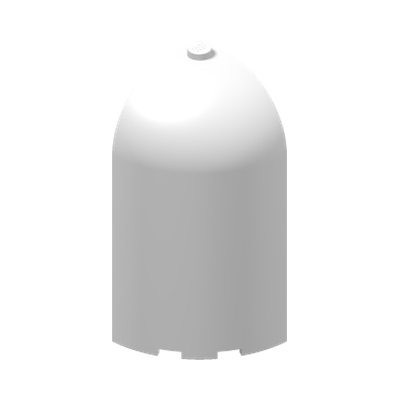 Panel 3 x 3 x 6 Corner Convex with Curved Top · LEGO 4541951 (réf. BrickLink 6059) · Couleur BrickLink : White