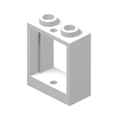 FRAME 1X2X2 · LEGO 6382045 (réf. BrickLink 60592) · White (réf. BrickLink White)