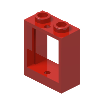 FRAME 1X2X2 · Bright Red (réf. BrickLink Red)
