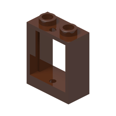 FRAME 1X2X2 · Reddish Brown (réf. BrickLink Reddish Brown)