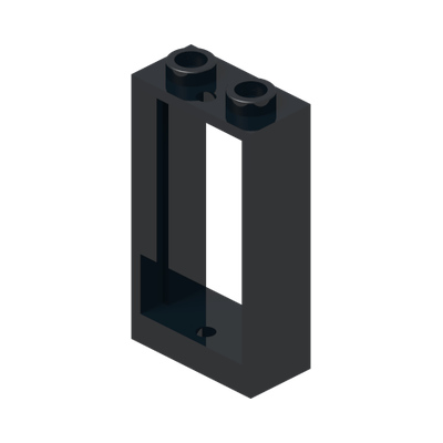 FRAME 1X2X3 · Black (réf. BrickLink Black)