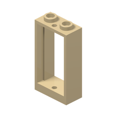 FRAME 1X2X3 · Brick Yellow (réf. BrickLink Tan)