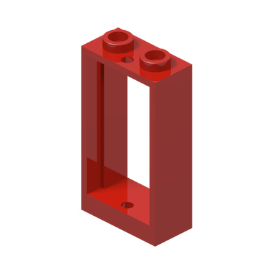 FRAME 1X2X3 · Bright Red (réf. BrickLink Red)