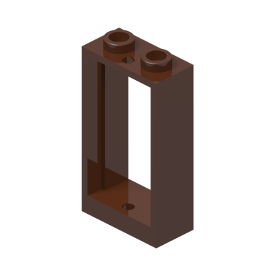 FRAME 1X2X3 · Reddish Brown (réf. BrickLink Reddish Brown)