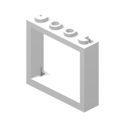 FRAME 1X4X3 · LEGO 4530590 (réf. BrickLink 60594) · White (réf. BrickLink White)