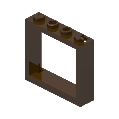 FRAME 1X4X3 · Dark Brown (réf. BrickLink Dark Brown)