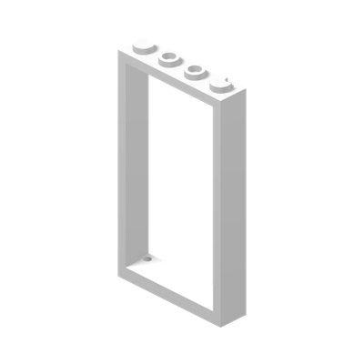 FRAME 1X4X6 · LEGO 6262945 (réf. BrickLink 60596) · White (réf. BrickLink White)