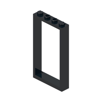 FRAME 1X4X6 · Black (réf. BrickLink Black)