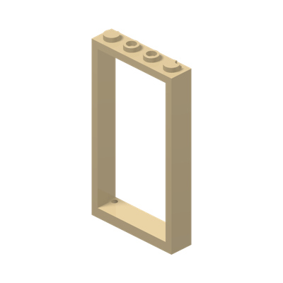 FRAME 1X4X6 · Brick Yellow (réf. BrickLink Tan)