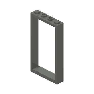 FRAME 1X4X6 · Dark Stone Grey (réf. BrickLink Dark Bluish Gray)