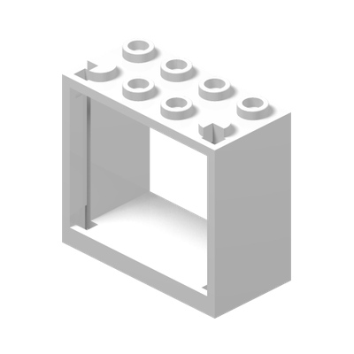 FRAME 2X4X3 · LEGO 4584888 (réf. BrickLink 60598) · White (réf. BrickLink White)