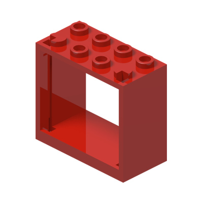 FRAME 2X4X3 · Bright Red (réf. BrickLink Red)