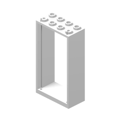 FRAME 2X4X6 · LEGO 4528140 (réf. BrickLink 60599) · White (réf. BrickLink White)