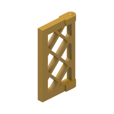 LATTIC 1/2 FOR FRAME 1X4X3 · Warm Gold (réf. BrickLink Pearl Gold)