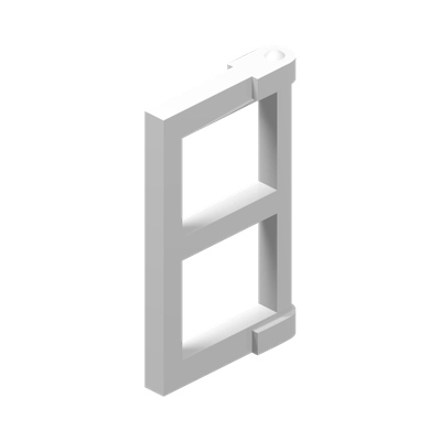 WINDOW ½ FOR FRAME 1X4X3 · LEGO 6171058 (réf. BrickLink 60608) · White (réf. BrickLink White)