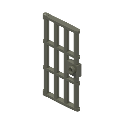 LATTICE DOOR FOR FRAME 1X4X6 · Titanium Metallic (réf. BrickLink Pearl Dark Gray)