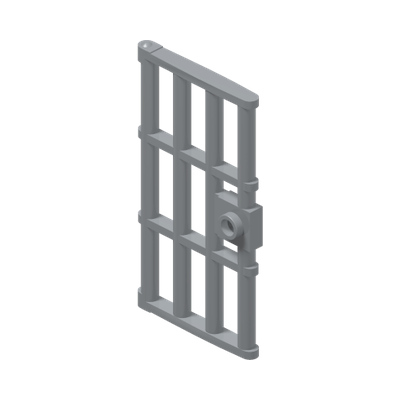 LATTICE DOOR FOR FRAME 1X4X6 · Medium Stone Grey (réf. BrickLink Light Bluish Gray)