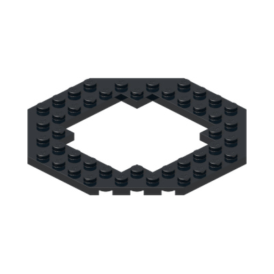Plate, Modified 10 x 10 Octagonal with 6 x 6 Open Center · Réf. BrickLink 6063 · Couleur BrickLink : Black