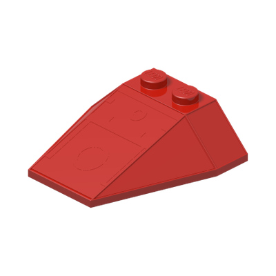 Wedge 4 x 4 Triple without Stud Notches · LEGO 606921 (réf. BrickLink 6069) · Couleur BrickLink : Red