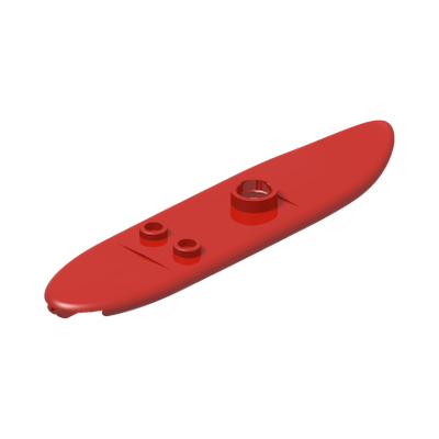 Minifigure, Utensil Surfboard Long · LEGO 6175655 (réf. BrickLink 6075) · Couleur BrickLink : Red