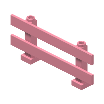 Fence 1 x 8 x 2 2/3 · Réf. BrickLink 6079 · Couleur BrickLink : Pink