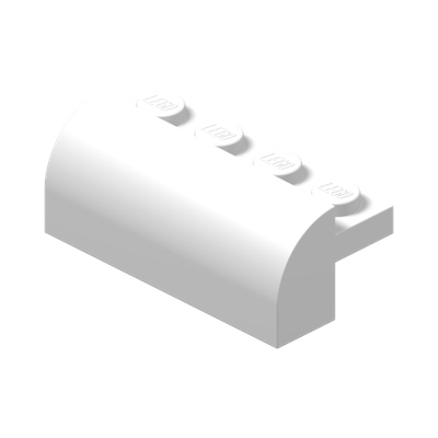 BRICK W. BOW 4X1X1 1/3 · White (réf. BrickLink White)