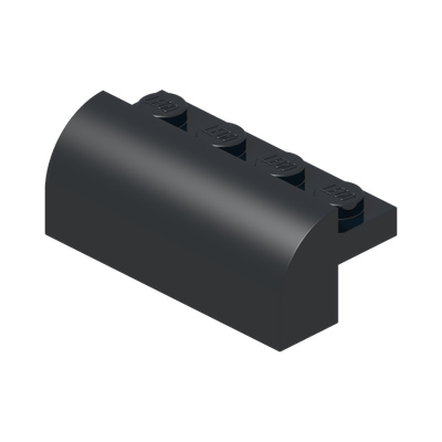 BRICK W. BOW 4X1X1 1/3 · Black (réf. BrickLink Black)