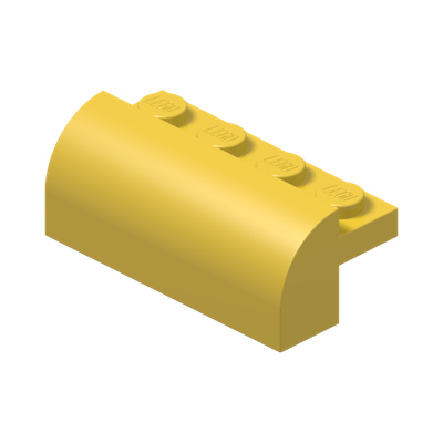BRICK W. BOW 4X1X1 1/3 · Bright Yellow (réf. BrickLink Yellow)