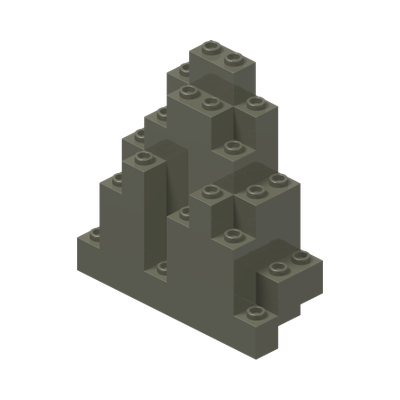 Rock Panel 3 x 8 x 7 Triangular (LURP) · LEGO 608327 (réf. BrickLink 6083) · Couleur BrickLink : Dark Gray