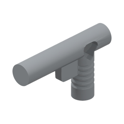 NOZZLE W/Ø3.18, SHAFT · Medium Stone Grey (réf. BrickLink Light Bluish Gray)
