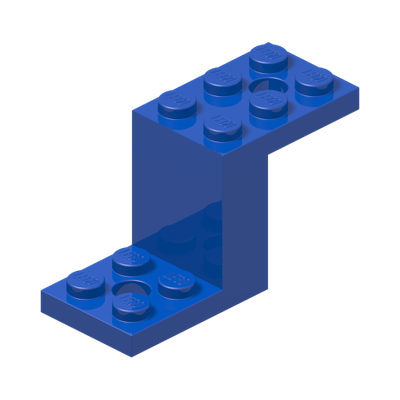Bracket 5 x 2 x 2 1/3 with 2 Holes · Réf. BrickLink 6087 · Bright Blue (réf. BrickLink Blue)