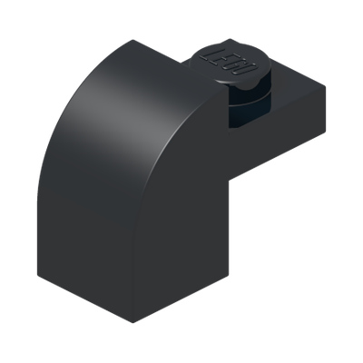 BRICK 1X1X1 1/3, W/ ARCH · Black (réf. BrickLink Black)