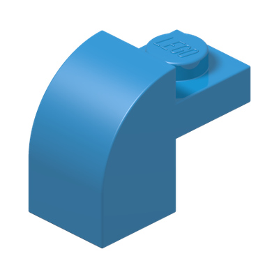 BRICK 1X1X1 1/3, W/ ARCH · Dark Azur (réf. BrickLink Dark Azure)