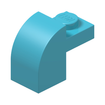 BRICK 1X1X1 1/3, W/ ARCH · Medium Azur (réf. BrickLink Medium Azure)