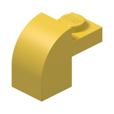 BRICK 1X1X1 1/3, W/ ARCH · Bright Yellow (réf. BrickLink Yellow)