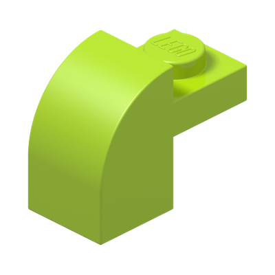 BRICK 1X1X1 1/3, W/ ARCH · Bright Yellowish Green (réf. BrickLink Lime)