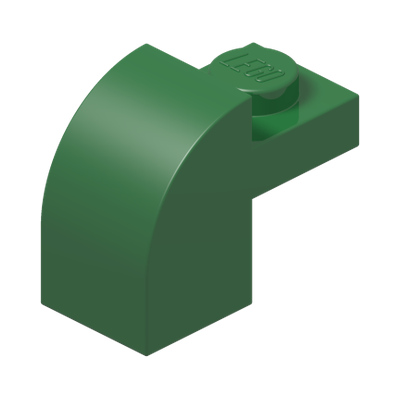 BRICK 1X1X1 1/3, W/ ARCH · Dark Green (réf. BrickLink Green)