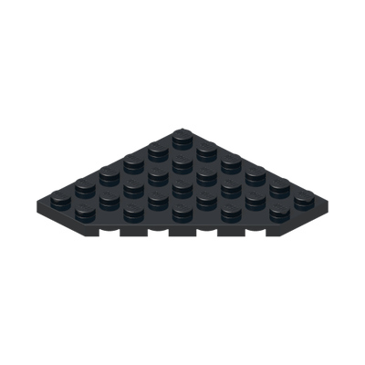 CORNER PLATE 6X6X45° · Black (réf. BrickLink Black)