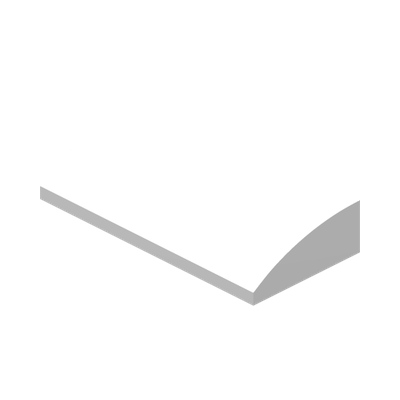 Slope, Curved 2 x 4 x 2/3 without Bottom Tubes · LEGO 4516192 (réf. BrickLink 61068) · Couleur BrickLink : White