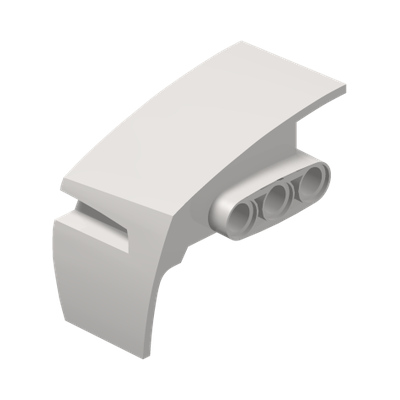 Technic, Panel Car Mudguard Right · Réf. BrickLink 61070 · Couleur BrickLink : Very Light Bluish Gray