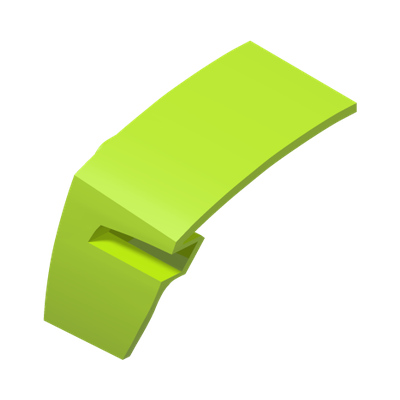 Technic, Panel Car Mudguard Left · LEGO 6097767 (réf. BrickLink 61071) · Bright Yellowish Green (réf. BrickLink Lime)