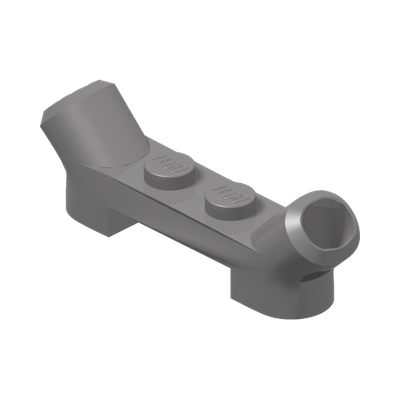 Plate 1x4x2/3 w. tube · Silver Metallic (réf. BrickLink Flat Silver)