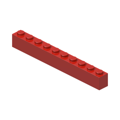 BRICK 1X10 · Bright Red (réf. BrickLink Red)