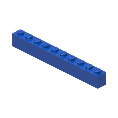 BRICK 1X10 · Bright Blue (réf. BrickLink Blue)