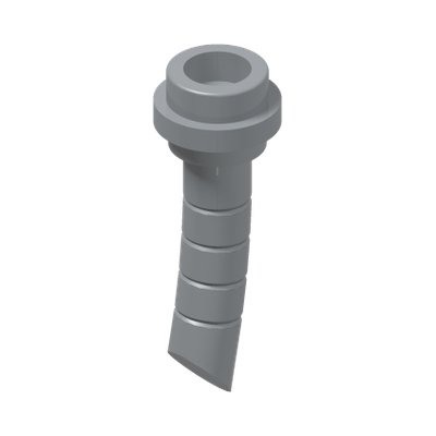 Minifigure, Weapon Lightsaber Hilt Short with Ridges · LEGO 6107472 (réf. BrickLink 61199) · Couleur BrickLink : Light Bluish Gray