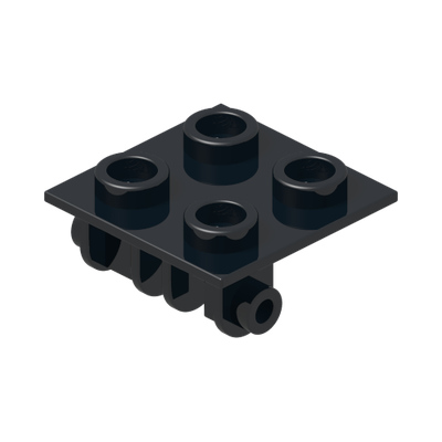PLATE 2X2 (ROCKING) · Black (réf. BrickLink Black)